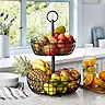 2-Tier Round Fruit Basket Stand