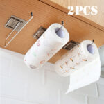 1/2pcs Hanging Toilet Paper Holder Roll Paper Holder Bathroom Towel Rack Stand Kitchen Stand Paper Rack